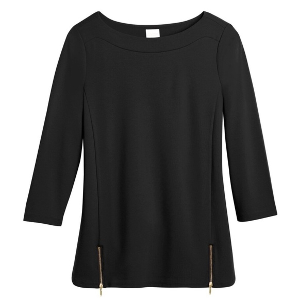 Chico’s Paige Ponte Top Black Medium
